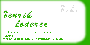 henrik loderer business card