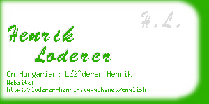 henrik loderer business card